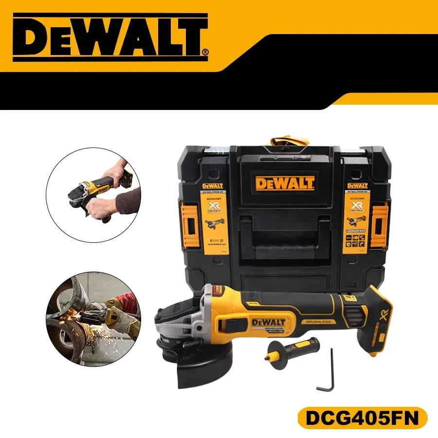 DEWALT DCG405 125MM(4.5in) Brushless Cordless SLIDE SWITCH SMALL ANGLE GRINDER WITH KICKBACK BRAKE 20V 9000RPM Bare Tool  Body O