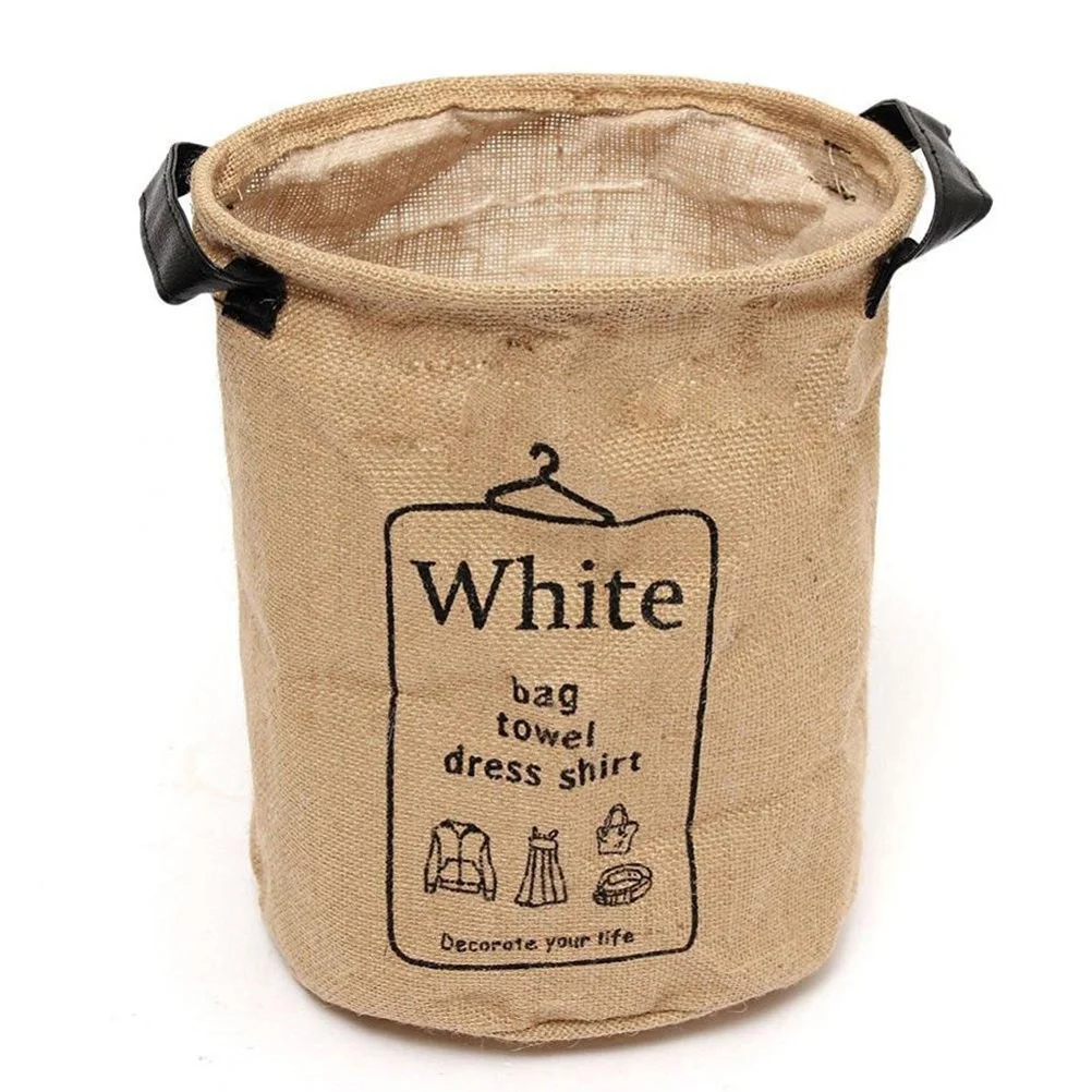 

Laundry Basket Organizer with Dual Compartments Foldable Cotton Linen Storage Bin for Efficient Home Space Management