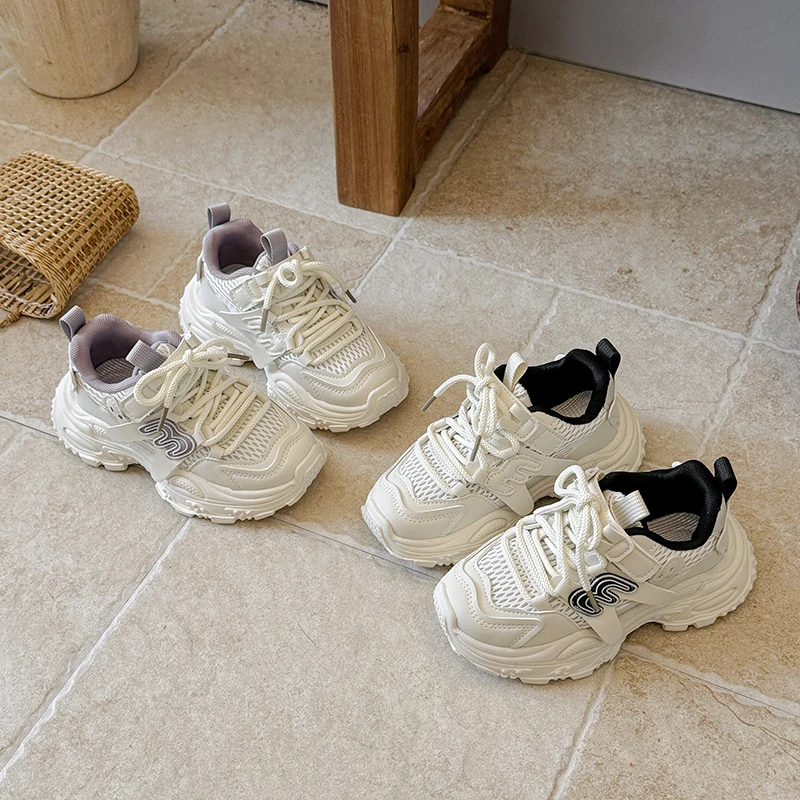 

Детские дышащие повседневные кроссовки для мальчиков и девочек с мягкой подошвой, нескользящие, легкие, для бега и школы