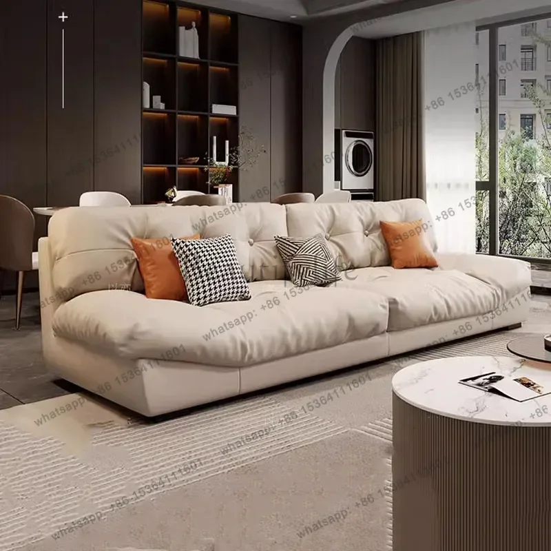 Lounger Europe Living Room Sofas Minimalist Leather Relaxing Modern Sofa Designer Corner Oturma