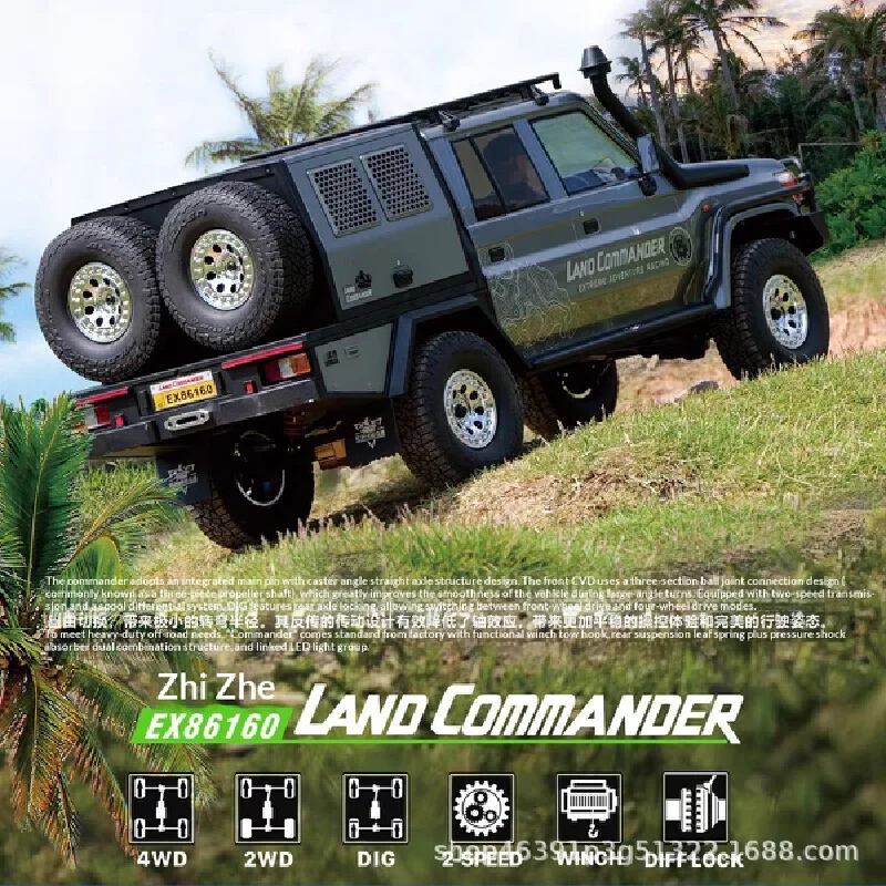 RGT EX86160 1 10 escala LC79 Commander Control remoto sobre orugas 4WD camión todoterreno eléctrico cuerpo detallado RC modelo coche RTR