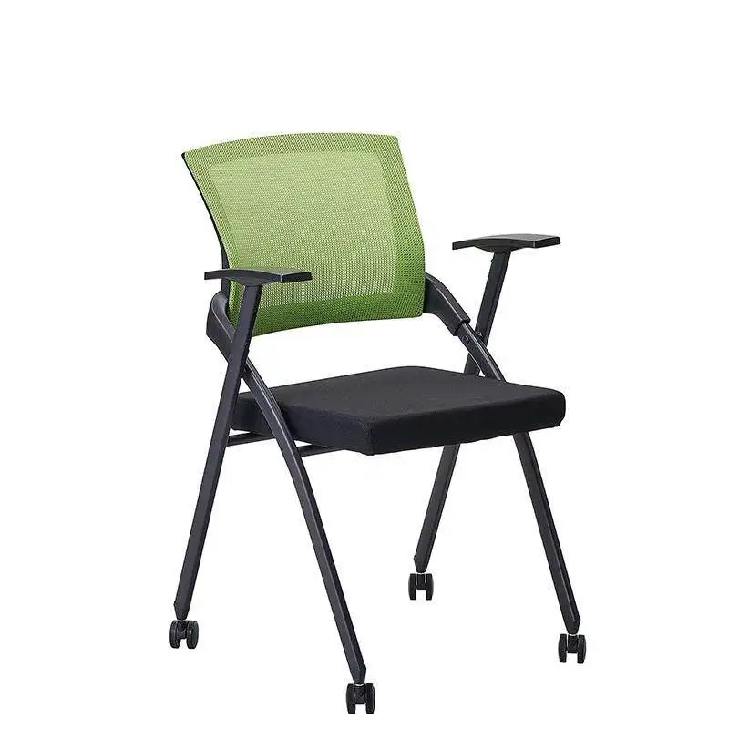 Modern folding conference chairs with writing boards and fixed armrests - student meeting room office furniture