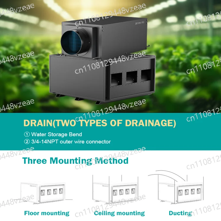 Ceiling Mounted Ducted Commercial Dehumidifier26L Smart Room Mini Home Ducted Industrial Dehumidifier