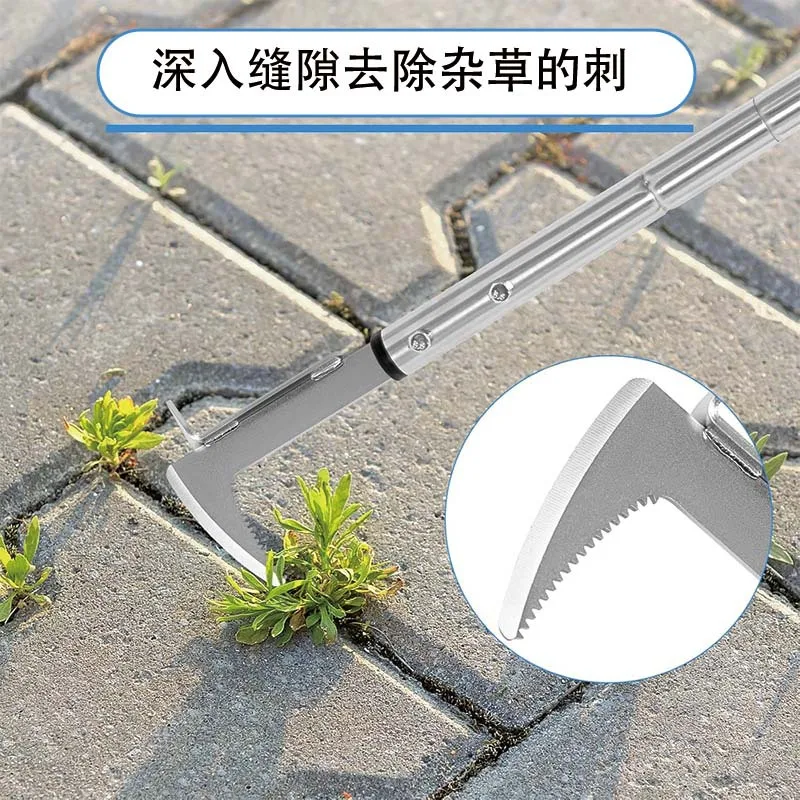 Garden Crevice Weed Puller Stainless Steel Manual Long Handle Detachable Weed Puller