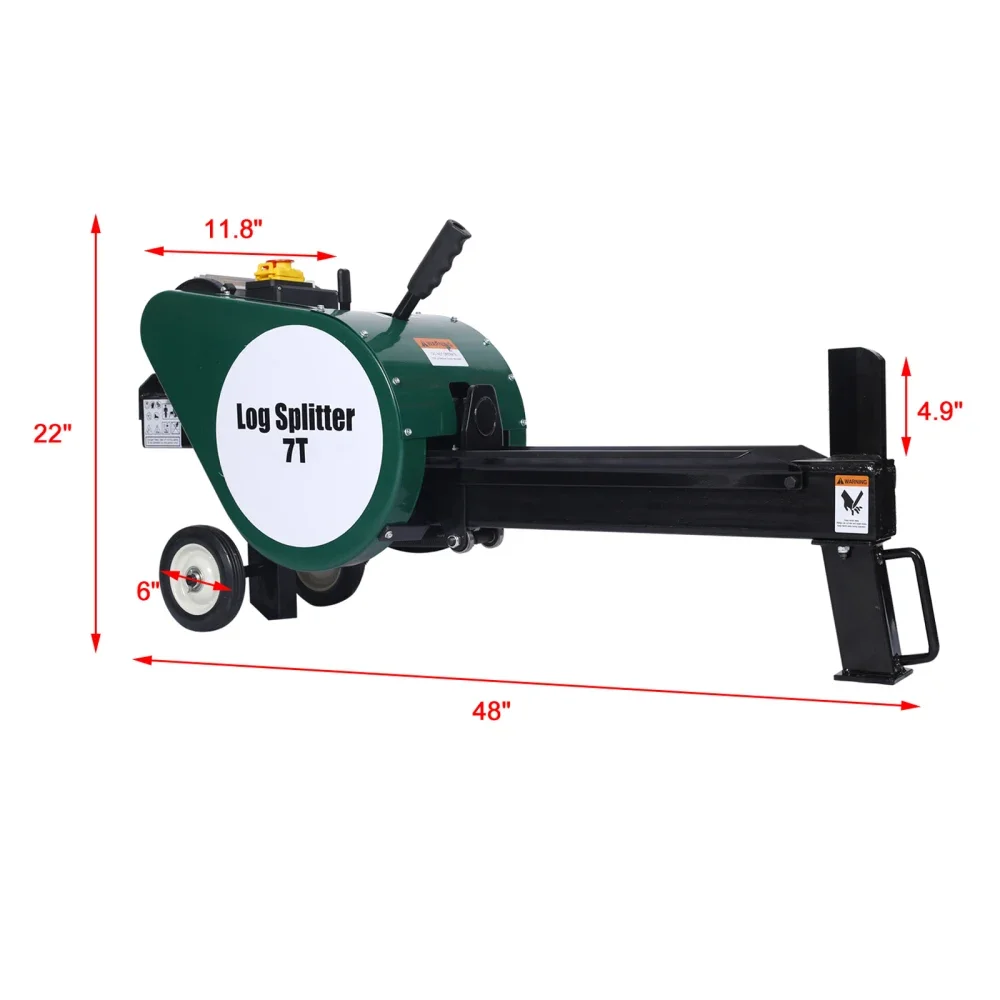 Double Flywheel Electric Log Splitter Electric Portable 7/10/12 Ton hotizontal 2HP 16A,electric firewood splitting machine