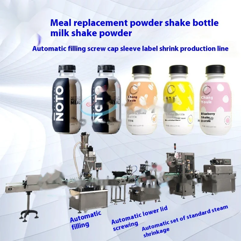 

Fully Automatic Protein Milkshake Meal Replacement Powder Shaker Bottle Filling Machine Chemical Powder Laboratory Equipment