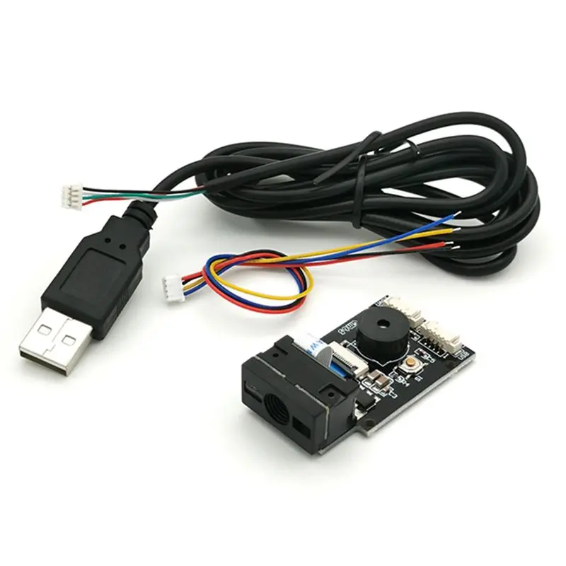 A13E-GM65 USB Wired Barcode Scanner 1D 2D Bar Code Reader QR Code Reader Module CMOS Buzzer For Reminding With Cable UART
