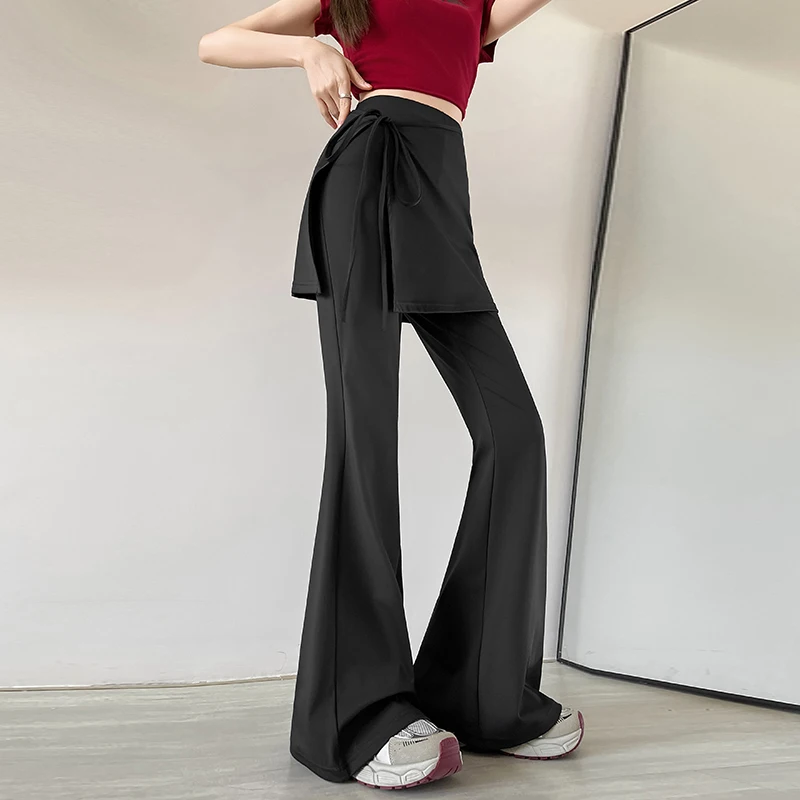 Slimming High Waist Flared Pants Long Draping Thin Women's Summer Casual Trousers Korean Style Commute Fashion