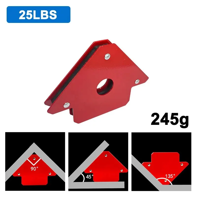 

1pc 25LBS Magnetic Welding Locator Electric Weld Auxiliary Suction Right Angle Magnet Oblique Angle Iron Suction Accessory Tool
