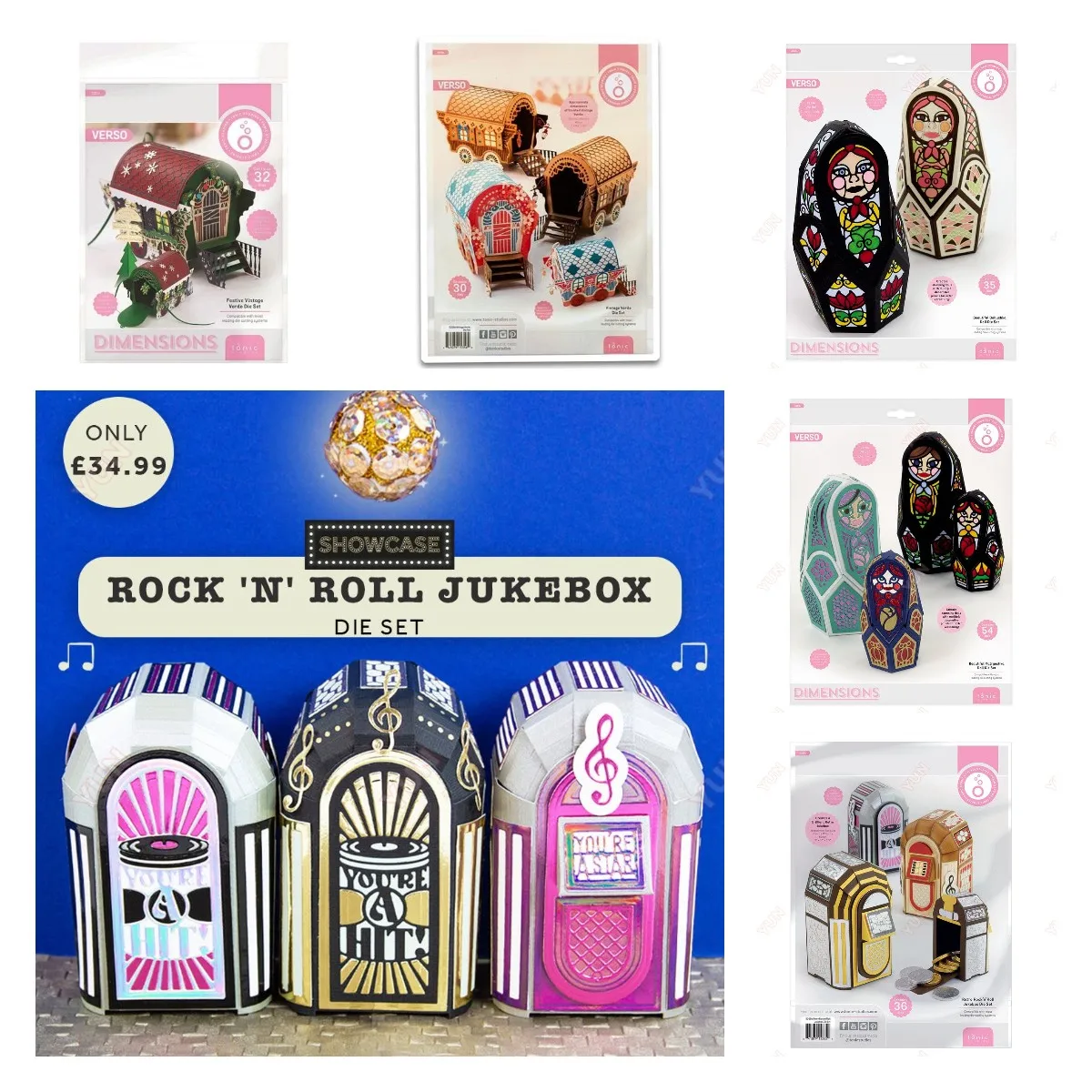 

Vintage Vardo Caravan Retro Rock N Roll Jukebox Beautiful Matryoshka Doll Metal Cutting Die DIY Scrapbooking Greeting Cards