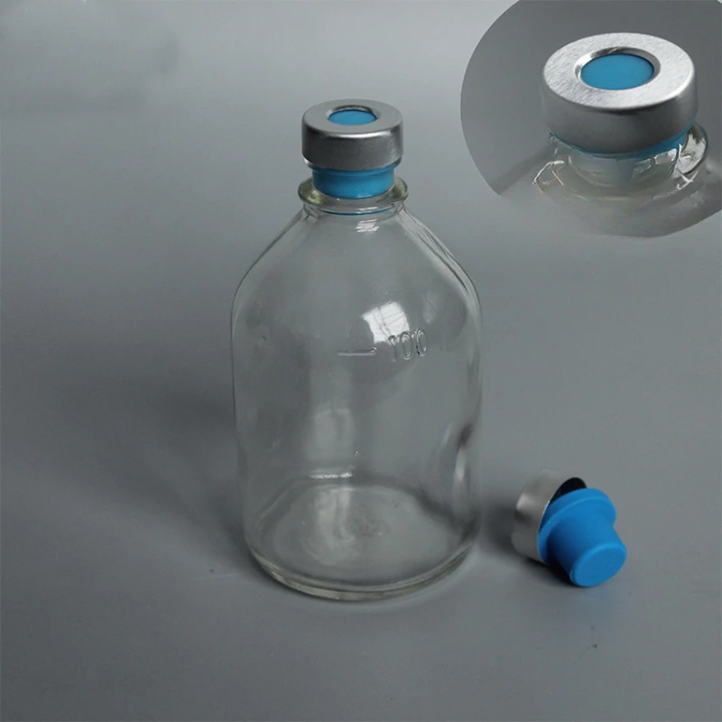 100ML transparent anaerobic bottle, tap water sampling, retention, pliers, headspace, aluminum alloy cap