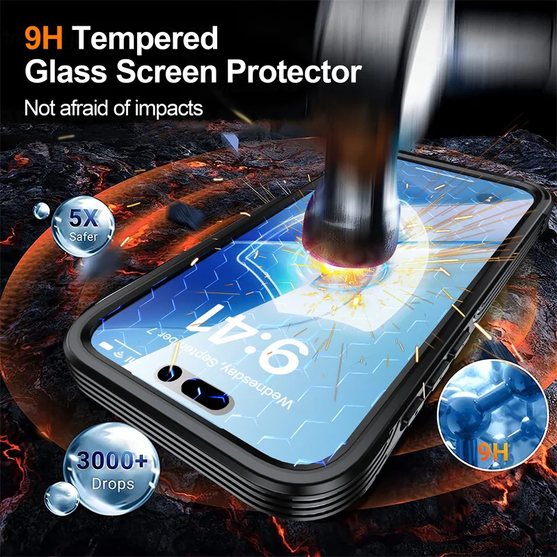 Full Body Protection Magnetic Case for iPhone 17 Pro Max iPhone Air Cover Screen Protector Magsafe Shockproof Fundas Coque - Image 2