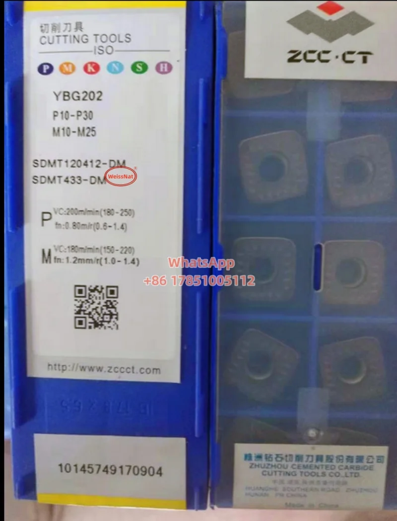 Inserções Sdmt Carboneto Zcc.ct Sdmt06t208 Sdmt09t312 Sdmt120412 Ybg202 Ybg302 Ybc302 Ybm351 Yb9320