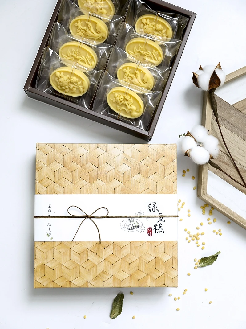 

Handmade Baking Paaging Bamboo Pattern Gift Box for een Bean Cake And Cookies Artistic DIY Kitchen Cooking Utensils