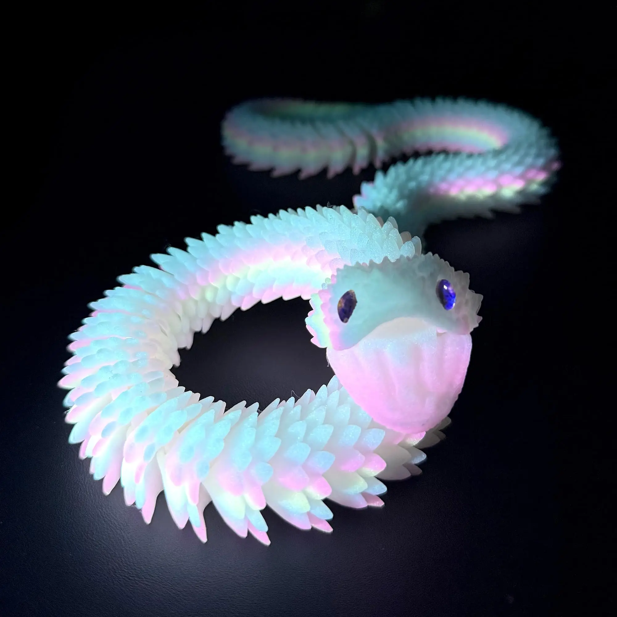 24in 3D Animals Printed Snake Toys,Fidget ADHD Snake FlexibleToys, Surprise Mystery Perfect Desk Pet for Animal Collectors