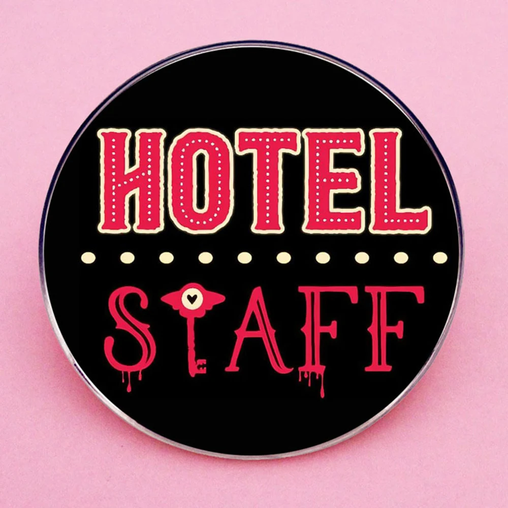 Anime Hazbins Hotels Pins Brooches 5 Style Cartoon Charlie Vaggie Alastor Lucifer Badges for Boys Girls Kids Fans Lapel Pins