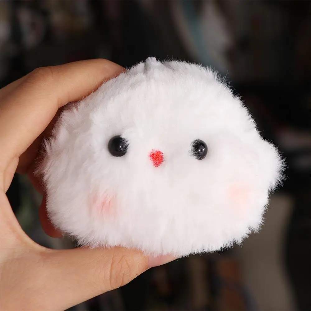 PP Cotton White Ghost Keychain Halloween Plush Ghost Doll Anime Keyring Fluffy Soft Stuffed Doll Key Chain Children's Gift