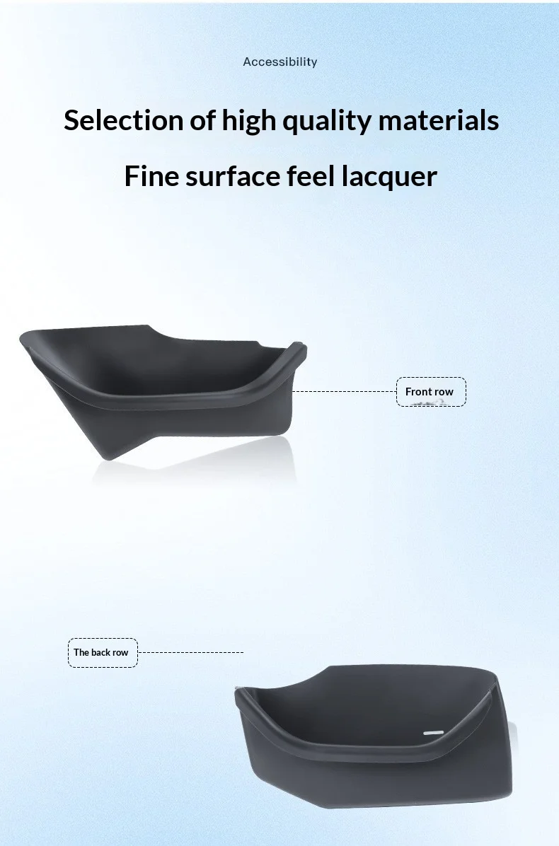 Car Side Door Storage Box Gate Slot Tray For Tesla Model 3 Highland Model Y Juniper Anti‑Dust Door Bin Organizer Container