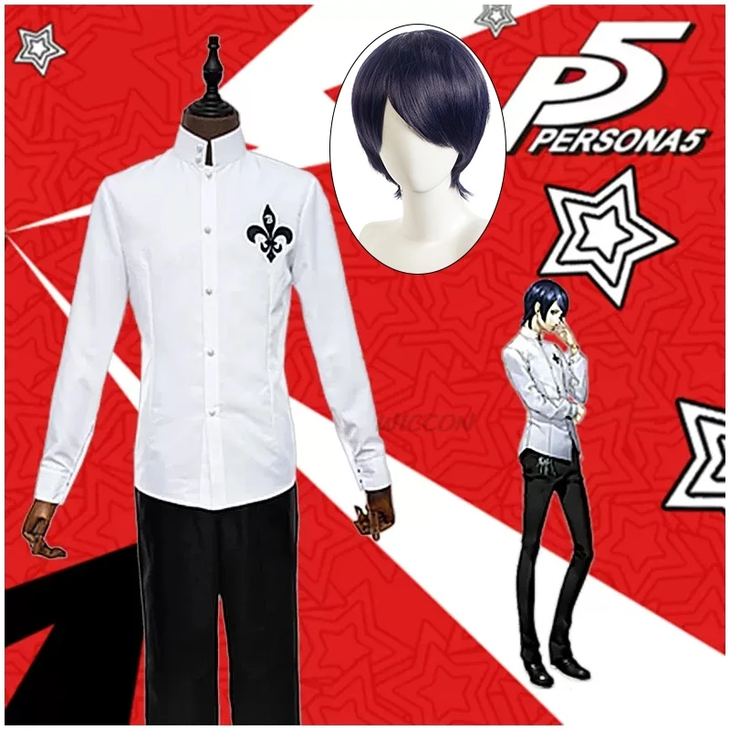 

PR5 Persona 5 cos Yusuke Kitagawa аниме мужской женский косплей высококачественный модный костюм полный комплект топ + брюки