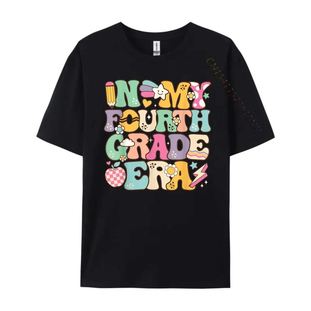 In My Fourth Grade Era Girl Back To School 4th Grade Teacher XS Graphic T Shirts Luxury Brand Creative