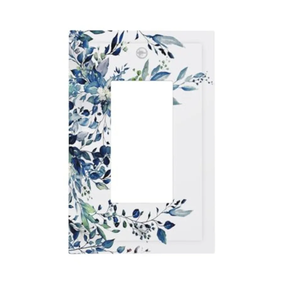 

Floral Single Light Switch Cover Outlet Cover Decorative Gfci Electrical Wall Plate Dimmer Switchplate Faceplate for Country Ba