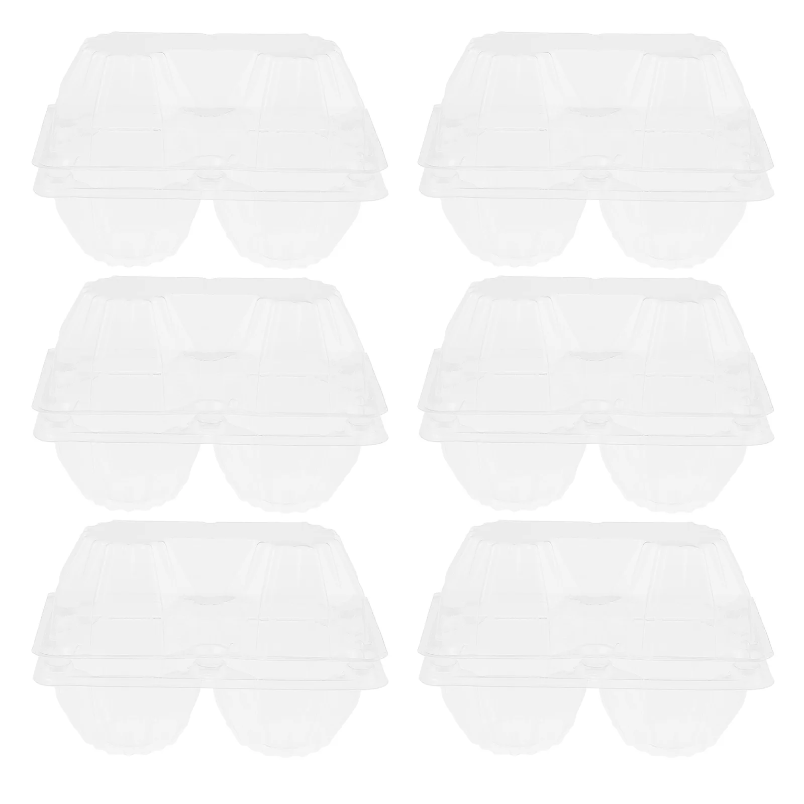 

6 Pcs Goose Egg Packaging Box Carton Plastic Cartons Bulk Holder for Fridge Display Tray Jumbo Outdoor Spiral