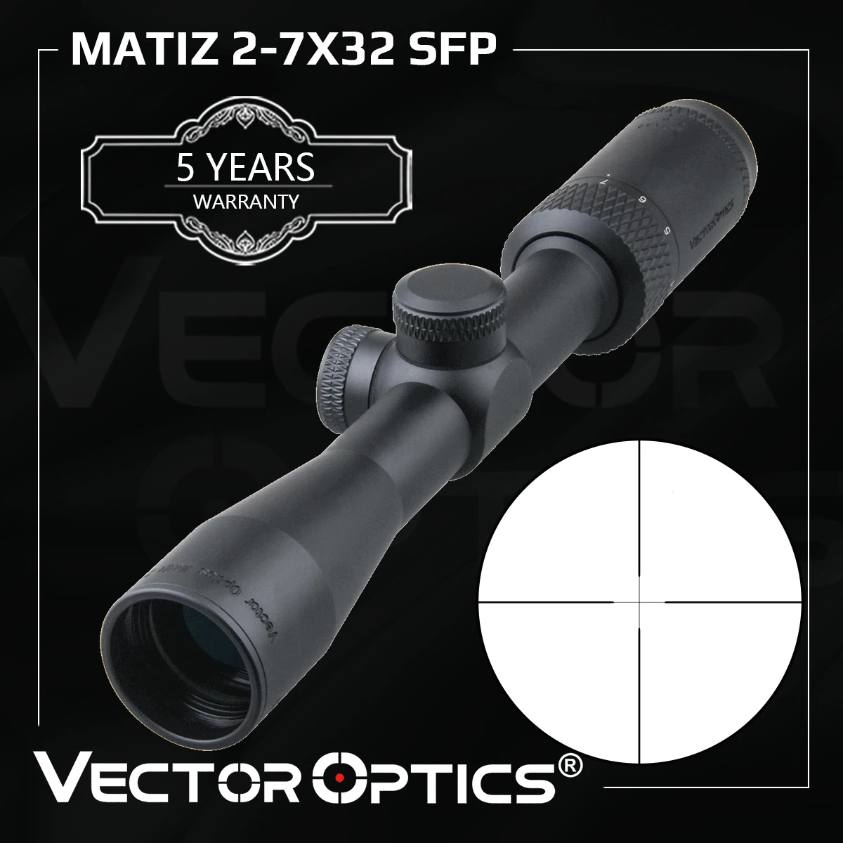 Vector Optics 2-7X32 Sfp Hunting Rifle Scope Shockproof Collimator Telescopic Sights with Nitrogen Fit Airsotf