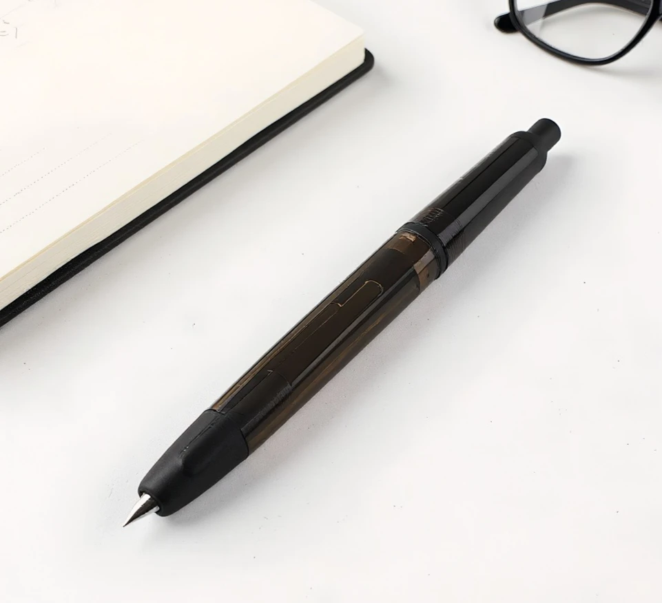 

New JINHAO 20 Transparent Black Press Fountain Pen Retractable EF F Nib Writing Ink Pen with Converter School Office Supplies