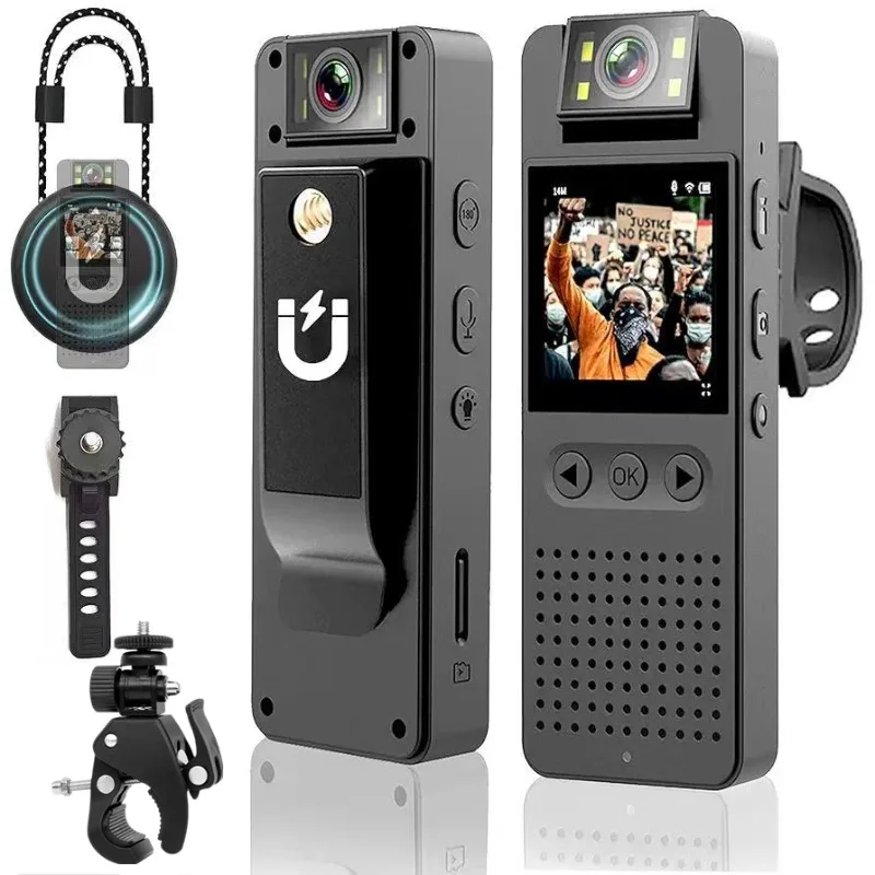 

Ultra HD Pocket Action Camera 180° Rotatable Vlog Wifi Mini Sports Cam Waterproof Case Helmet Bicycle Travel Driver Recorder