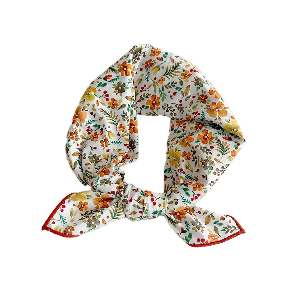 58cm Cotton Linen Square Scarf Women Spring Summer Fashion Bandanas Bag Hat Head Hair Shawl Wraps Accessories