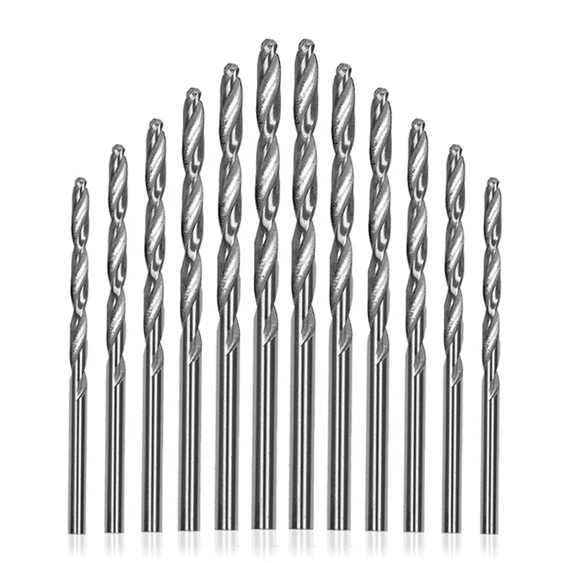 10/20/25PCS Drill Bit Round Shank Change Woodworking Tool HSS High Speed Steel Titanium Coated Twist Drill Bits Set