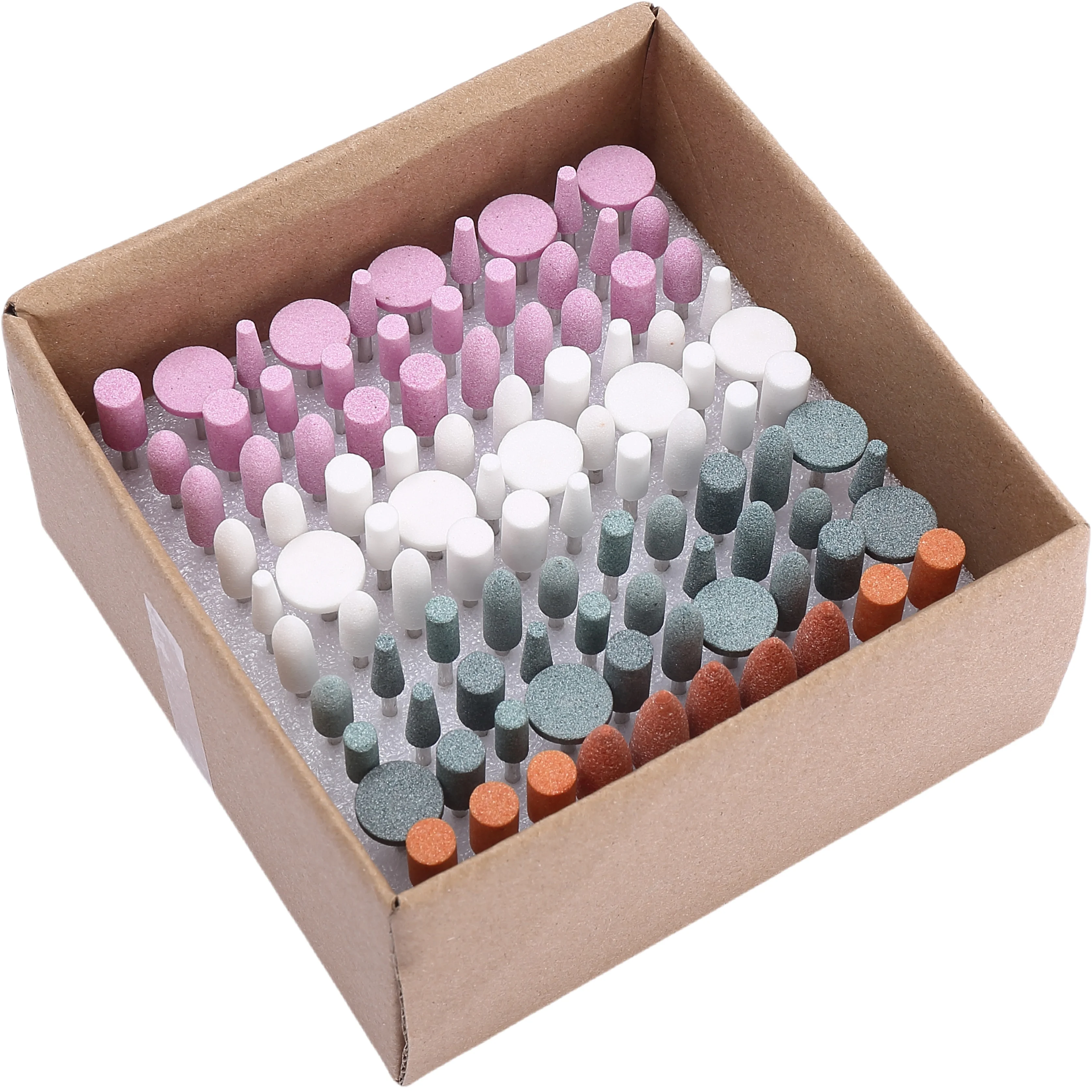 100Pcs/Set Dental Lab Polisher Mounted Stone Mixed Kit Porcelain Polishing Grinding For Polishing Metal Alloy Jewlly