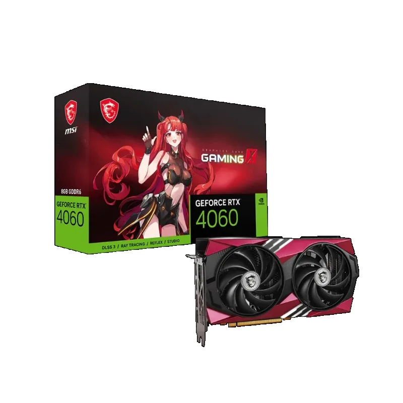 

New RTX 4060 GAMING X 8G MLG RED Gaming Graphics Card PC GPU Video Card