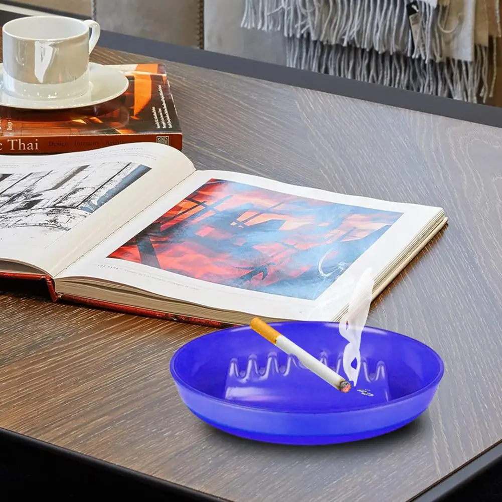 Heat Resistant Ashtray 7 Grooves Ashtray Stackable Melamine Resin Ashtray Set Capacity Heat Resistant Desktop Ash Storage Holder