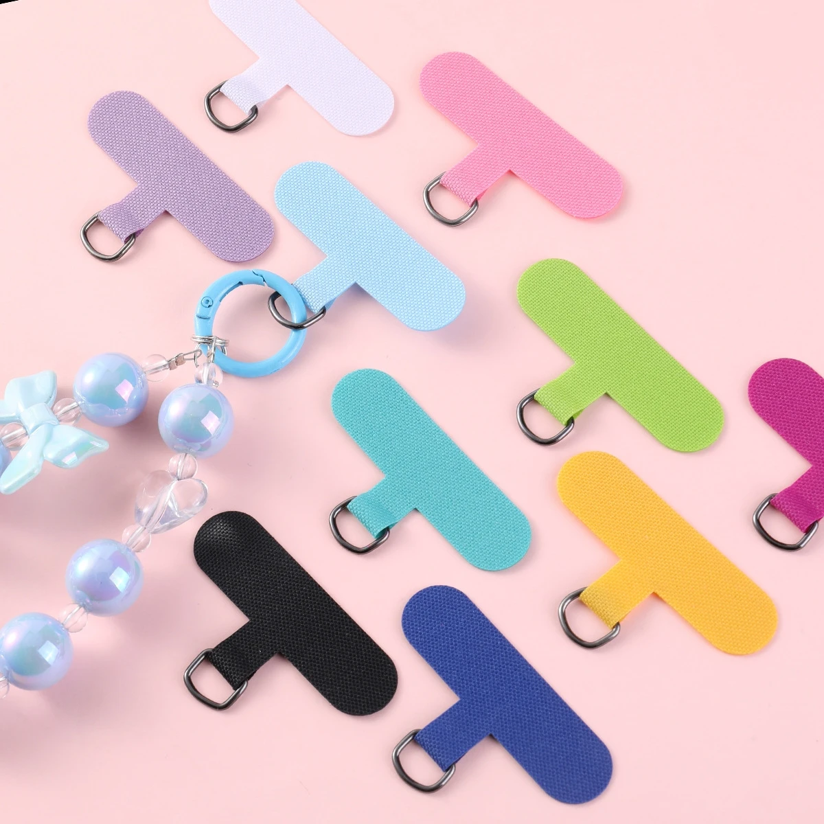 5 Stück Universelle Handy-Lanyard-Riemen-Unterlage, abnehmbarer Patch, Handyketten-Clips, Kartenhalter für handgefertigte Handyhüllen-Zubehör – Detail 6