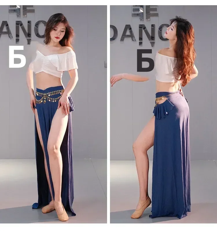 Bauchtanz-Outfit für Damen, sexy langer Rock und Oberteil, Set in Übergröße, Bauchtanz-Trainings- und Auftrittskostüm für Damen – Detail 16