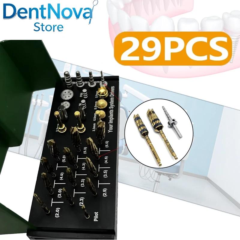 Dental Implant Osseodensification Kit Densah Style Burs Sinus Lift Drill Osteotomy Set