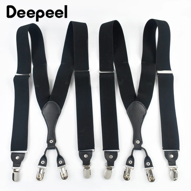 1 قطعة Deepeel الرجال الحمالات الأشرطة المرنة 4 مقاطع قابل للتعديل الكبار الأقواس زي الرجال الحمالات تسخير رجل السراويل اكسسوارات #1
