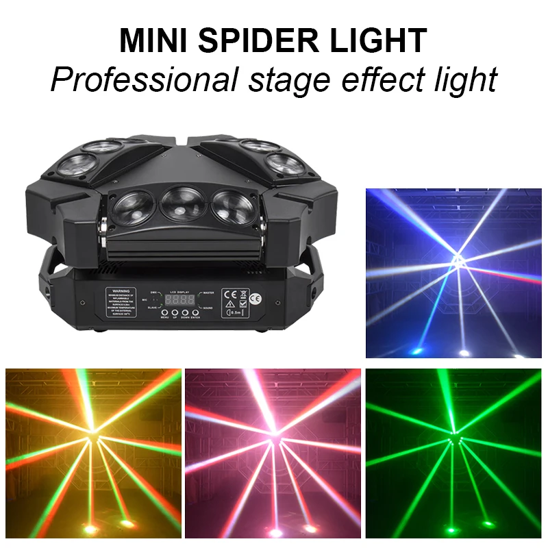 New mini 9x10W LED spider lamp RGBW 16/48CH DMX stage lamp Dj spider moving head beam lamp high quality and fast delivery