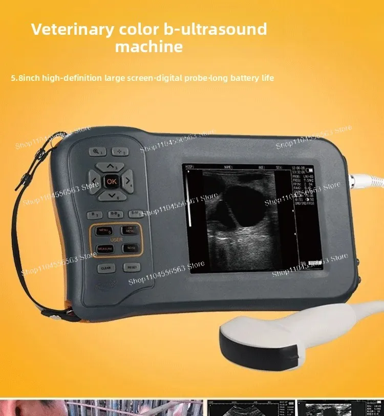 Portable Veterinary Ultrasound Scanner with 5.8 Inch Display for Pregnancy Testing in Sheep Pig Cow Horse Farm Equipment