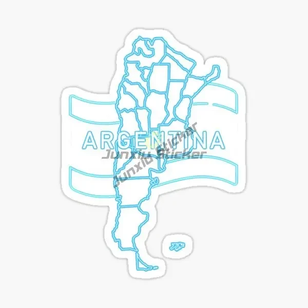 Argentina Flag Map Emblem Creative Waterproof Stickers for Car Motorcycle Helmet Bumper Wall Window Table Decoration Accessories