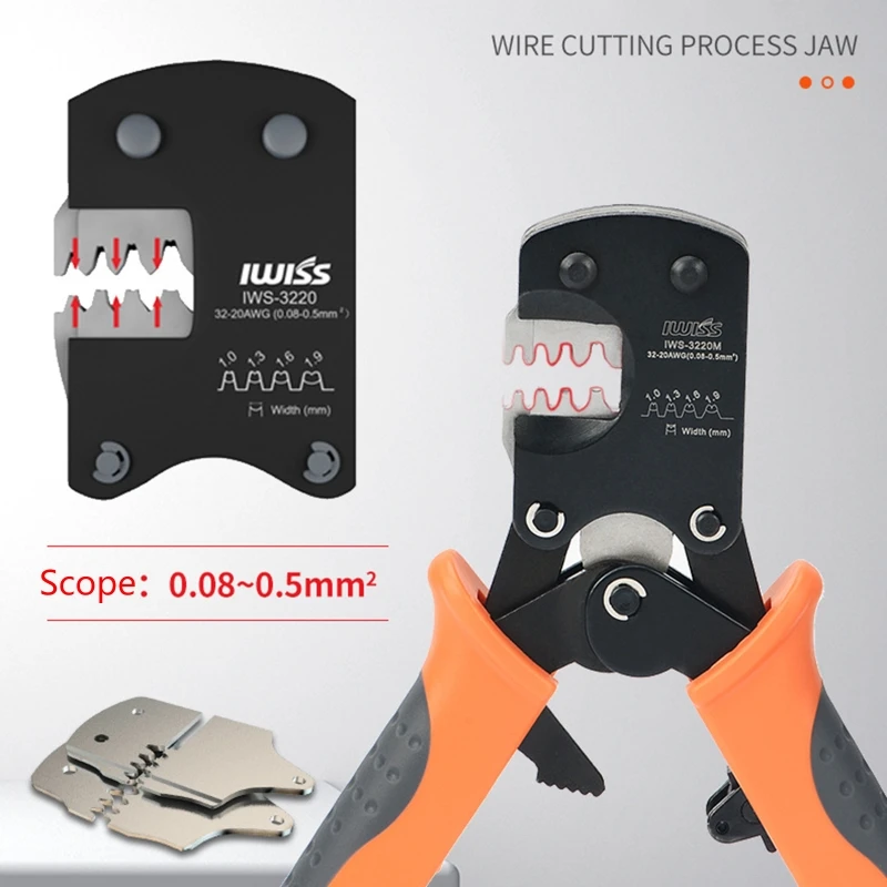 IWS-3220M Ratcheting Wire Crimper Crimping Pliers Heat Shrink Wire Connectors Drosphip