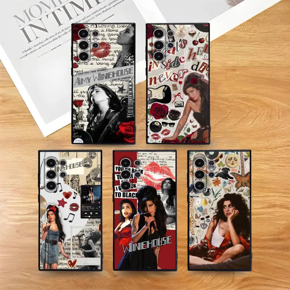 

Singer A-Amy Winehouse Phone Case For Samsung Galaxy S25 S24 S22 S23 Ultra S21 S20 Plus 5G Frosted Non-Slip Full Soft Cover