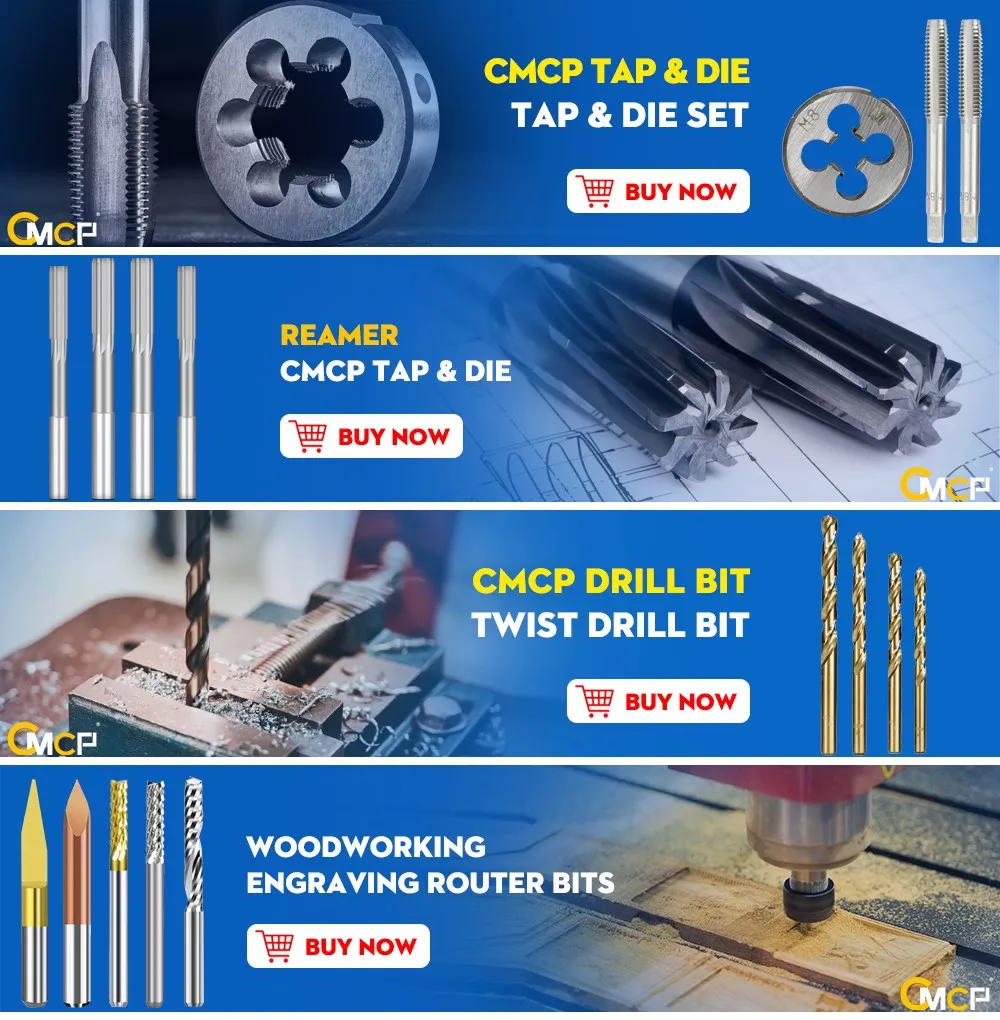 CMCP 1/4 Sechskantschaft Verbundgewindebohrer 6-32 8-32 10-24 10-32 12-24 1/4-20 HSS Maschinenstecker Gewindebohrer Spiralpunkt Gewindebohrer Werkzeuge – Detail 1