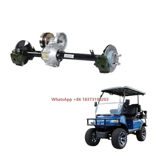 Low Noise Design Electric Powertrain Rear Axle with Reinforced Gearbox for Electric Golf-Carts and LSV