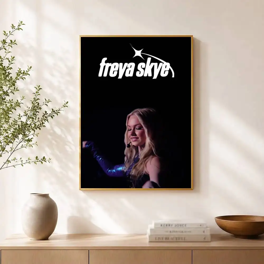 S-Singer Freya Skye Poster Waterproof Wall Art Sticker For Bar Living Room Vintage Decor Print