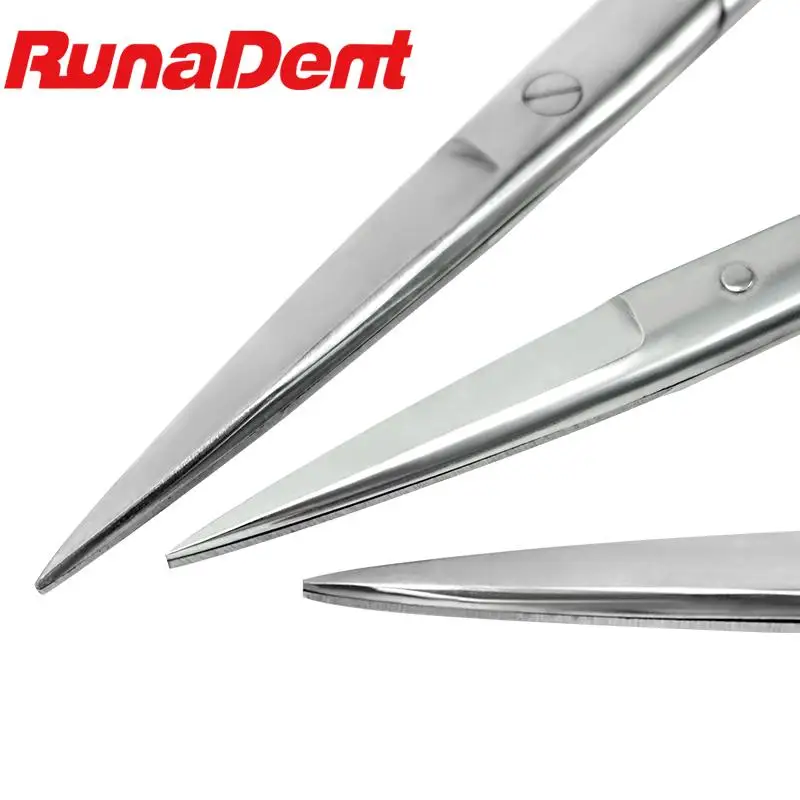 Dental Surgical Scissors Straight Curved Tip Head Stainless Steel Stitch Removal Scissors Oral Surgery Tools Different Sizes