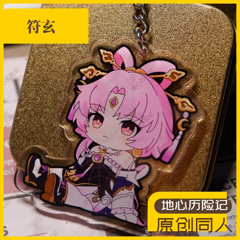 Anime Honkai: Star Rail Fu Xuan Dan Heng Screwllum Herta śliczne akrylowe brelok do kluczy Cosplay Itabag dekoracja z wisiorków prezent