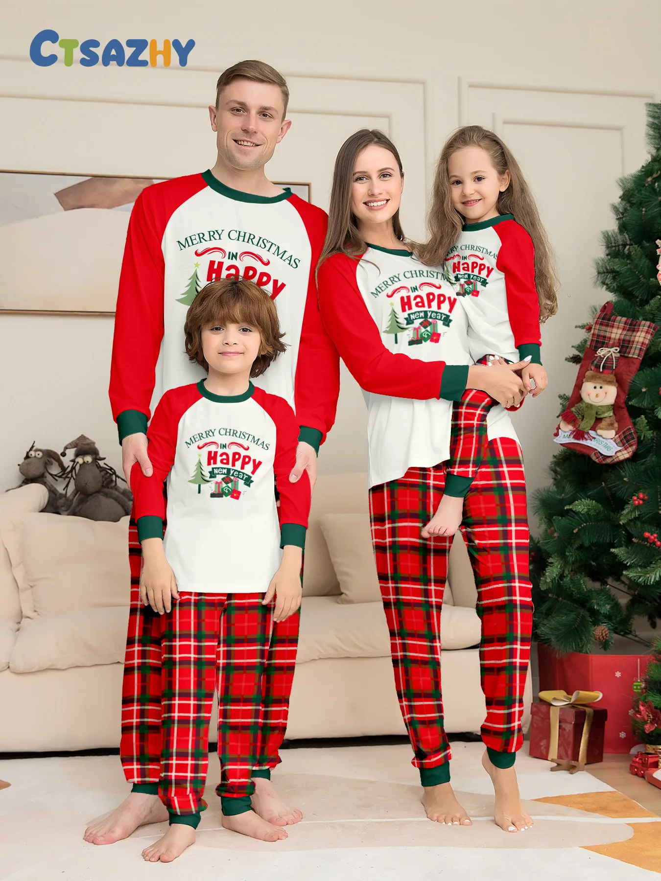 

Family Matching Pajamas For Mother Father Kids Merry Christmas Print Clothing Baby Winter Clothes Xmas Sleepwear Family Outfits