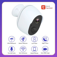 Tuya Smart Security Cameras 2K HD Rechargeable Battery Wireless WiFi Outdoor Camera 135° Wide Angle IP66 Infrared CCTV Camera